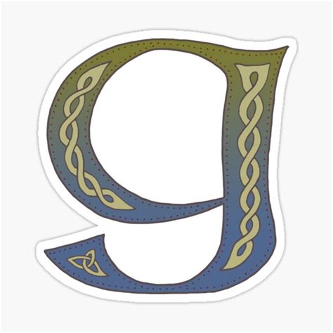 Celtic Knotwork Alphabet Letter G Sticker For Sale By Dendryad