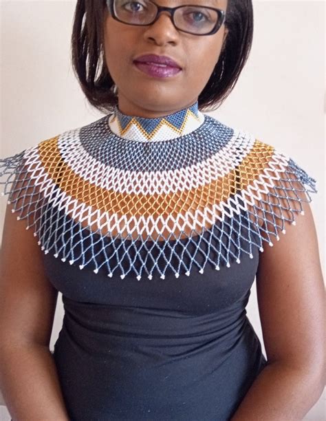 On Sale African Wedding Necklace Zulu Necklace Beaded Shawl Etsy