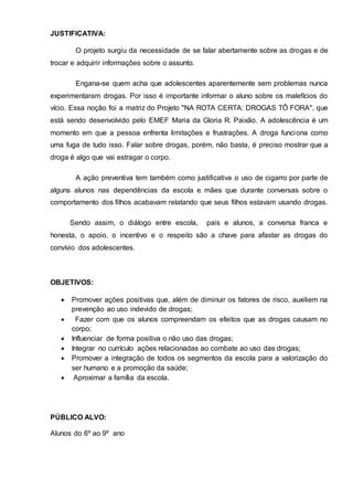 Projeto Drogas PDF