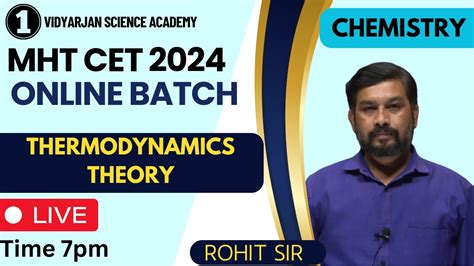 Chemistry Chemical Thermodynamics Mht Cet Theory Chemistry