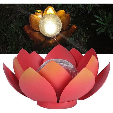 Led Lotus Lampe Lampe Solaire Fleur Lotus D Cor Jardin Fleur Lumi Re