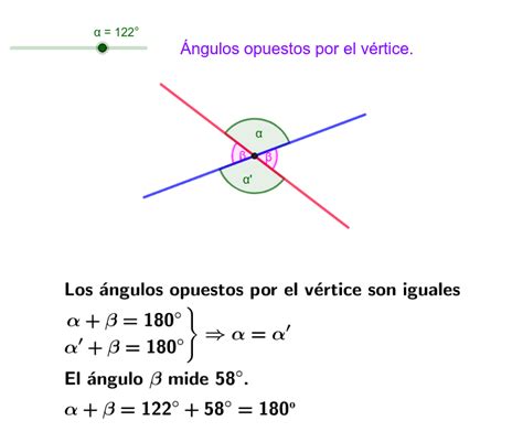 Ángulos Opuestos Por El Vértice Geogebra