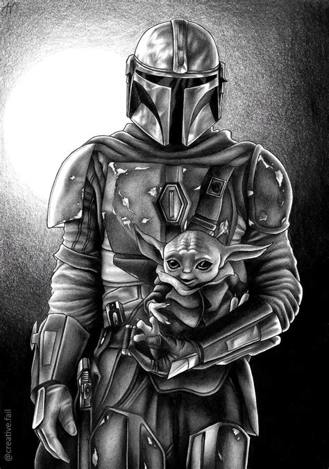 Star Wars Drawings Mandalorian