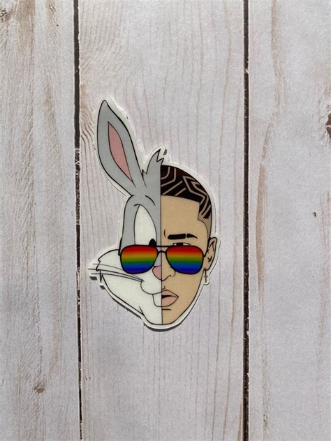 El Conejo Malo Bad Bunny Bad Bugs Sticker Clear Gloss Etsy