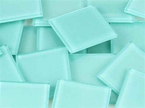 Sea Green Crystal Glass Mosaic Tile 48 Mm