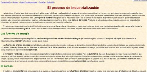 El proceso de industrialización Recurso educativo 103406 Tiching