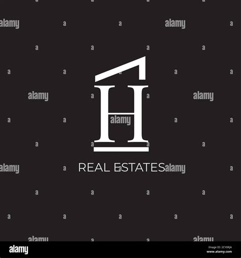 H Letter Vector Logo Real Estates Logo Geometric Logo With Letter H