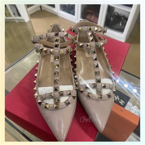 Valentino Rockstud Nude Ballerina On Carousell