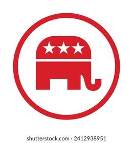 Gop Social Media Logo Republican Elephant Stock Vector (Royalty Free ...