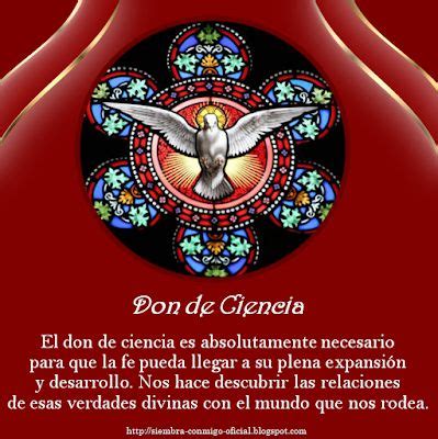 Siembra Conmigo Don De Ciencia Dones Del Espiritu Iglesia Con Vitral