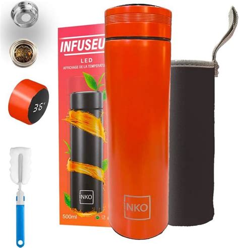 Nouvelle Bouteille Thermos Infuseur A The Orange Capteur Led Ml