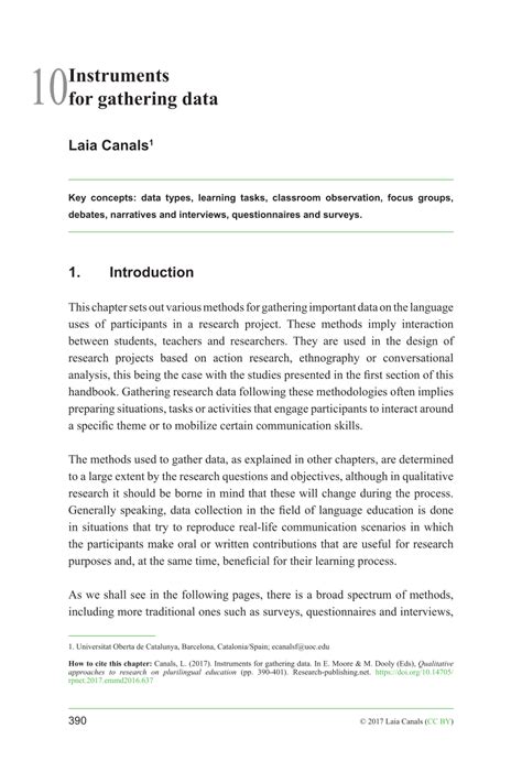 Pdf Instruments For Gathering Data