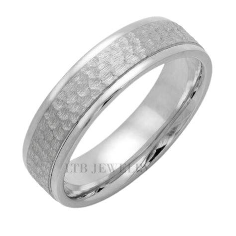 Hammered Platinum Mens Wedding Bands Ltb Jewelry