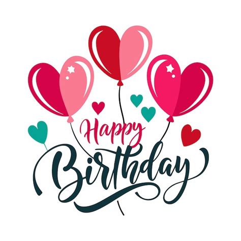 Premium Vector Happy Birthday Text Vector Illustration