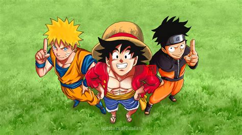 Goku With Luffy And Naruto Wallpapers Wallpaper Cave