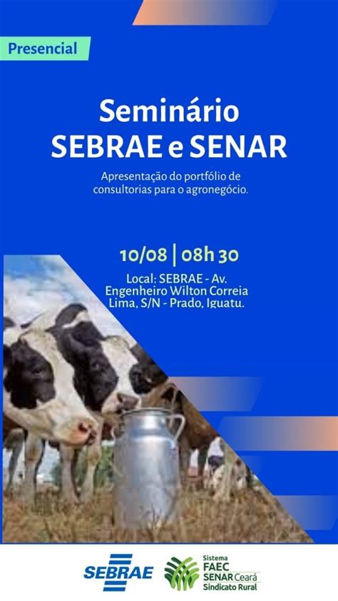 Semin Rio Sebrae E Senar Em Iguatu Sympla