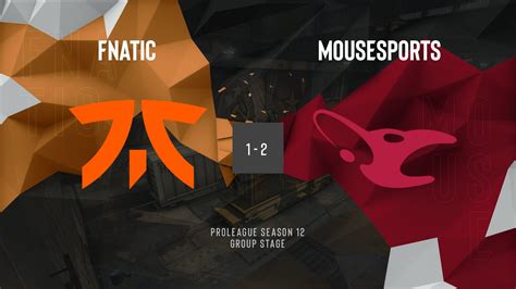 CS GO ESL Pro League Season 12 Mousesports Derroto A Fnatic