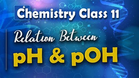 Relation Between Ph And Poh Chemical Equilibrium Chemistry Class