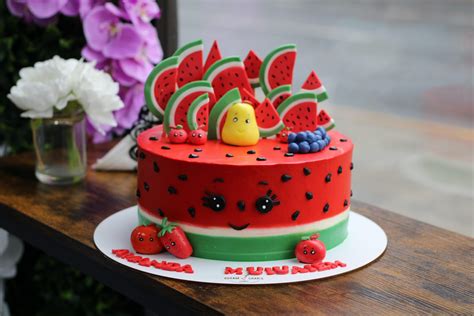 Gorgonzola Cake with Watermelon Decoration - Rotari Cakes