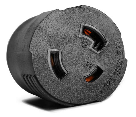 WEN TT-30P RV Plug to NEMA L5-30R Twist-Lock Outlet 120V 30-Amp 3600 ...