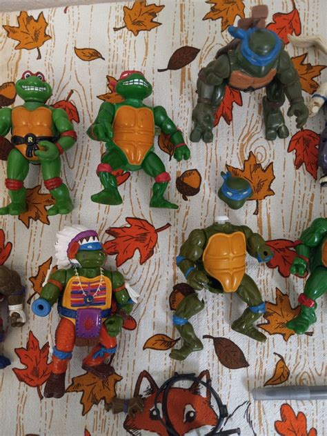 Broken Damaged Vintage Tmnt Figure Lot For Parts Teenage Mutant Ninja