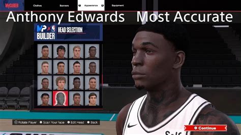 Nba 2k24 Anthony Edwards Face Creation Most Accurate Youtube