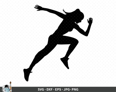 Sprinting Girl SVG Runner SVG Runner Vector Sprinter Etsy