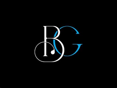 Premium Vector Bg Logo On A Black Background