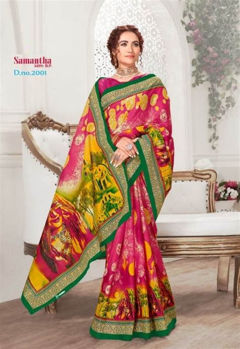 Samantha Digital Printed Cotton Daily Wear Sarees