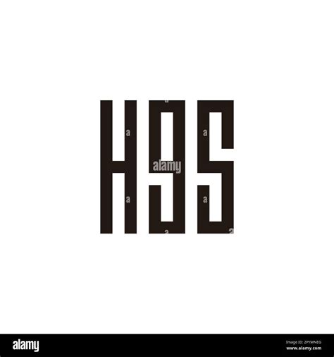 Letter H G And S Square Rectangles Geometric Symbol Simple Logo Vector Stock Vector Image