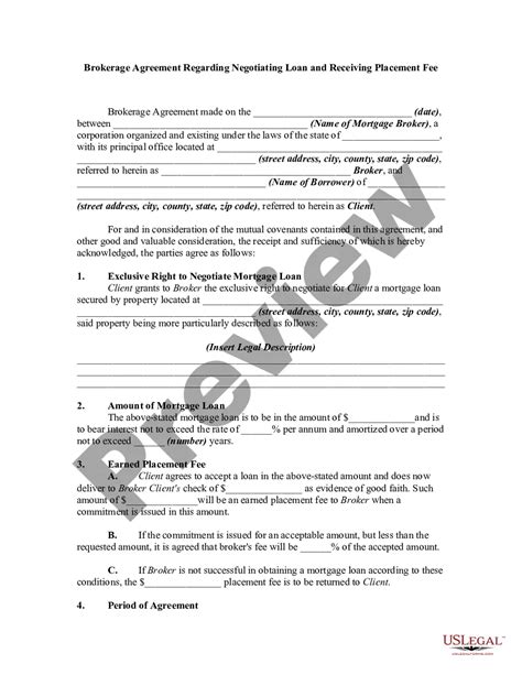 Colorado Brokerage Agreement Regarding Negotiating Loan And Receiving