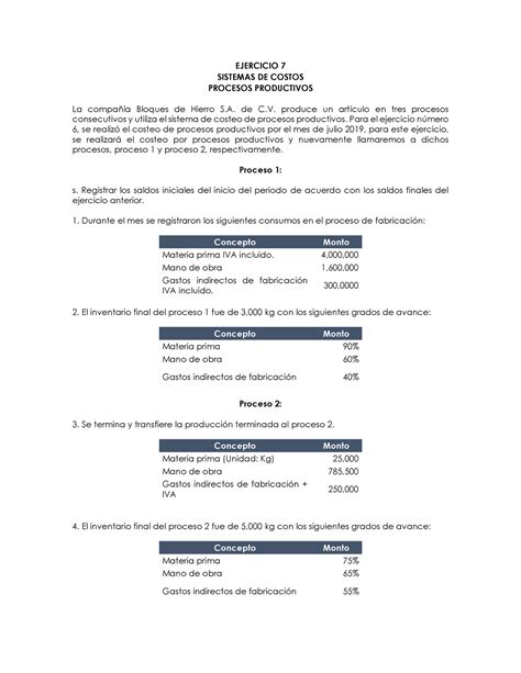 07 Ejercicio Procesos Productivos Instrucciones EJERCICIO 7 SISTEMAS