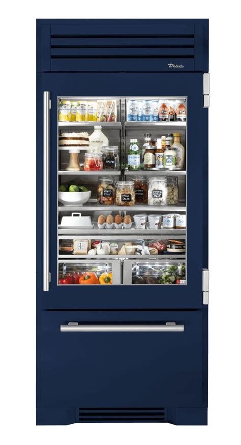 36″ Glass Door Refrigerator With Bottom Freezer True Residential