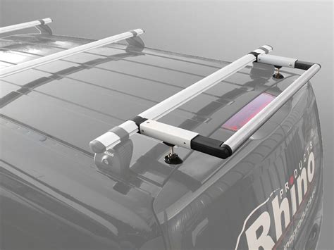 Rhino KammBar 3 Bar Roof Rack And Rear Roller Bundle Renault Trafic