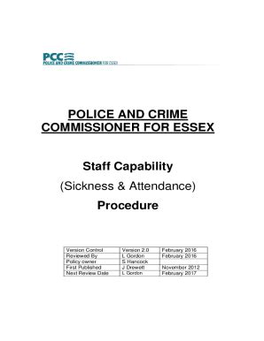 Fillable Online Essex Police Cost Cutting Led To Sick Leave Rise Fax