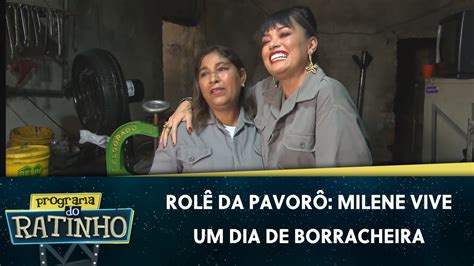 Rolê da Pavorô Milene vive um dia de borracheira Programa do Ratinho