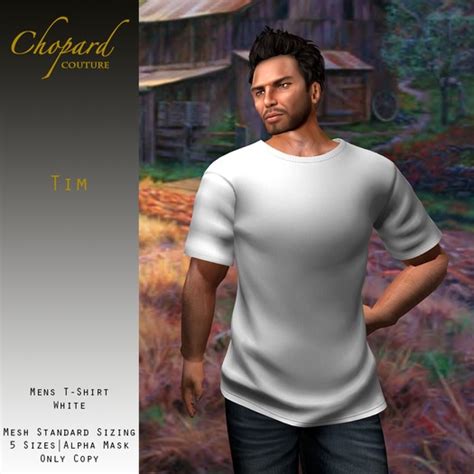 Second Life Marketplace Chopard Couture Tim T Shirt White Mesh