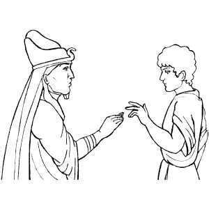 Joseph And Pharaoh Coloring Page