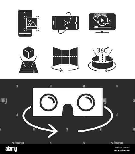 Augmented Reality Icons Set Interactive Simulation Degree View