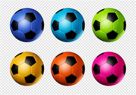 Bolas De Futebol Coloridas PSD Premium