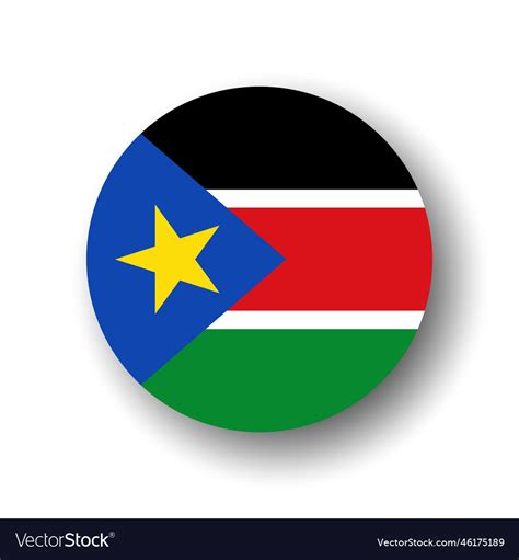 Circle Flag Of South Sudan Royalty Free Vector Image