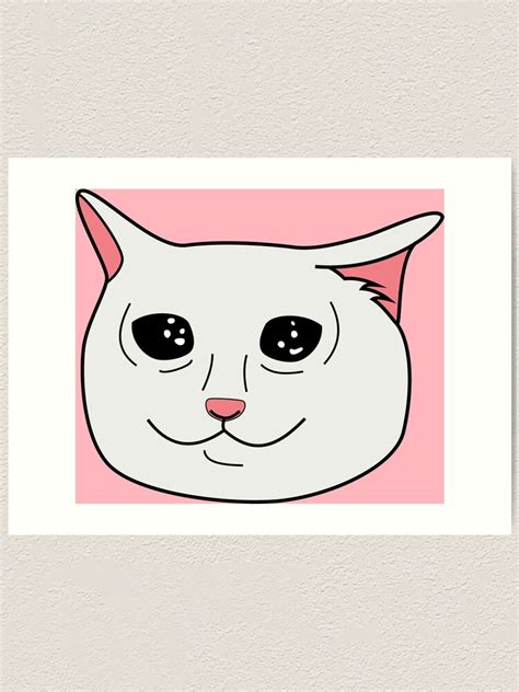 "Sad Cat Meme" Art Print by TheRedCat | Redbubble