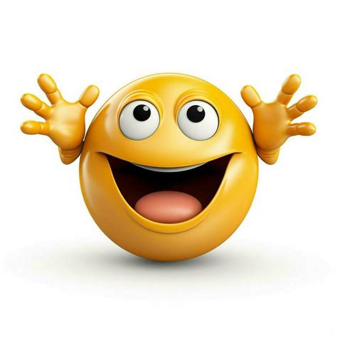 Smiling Face with Open Hands emoji on white background hig 30692871 ...