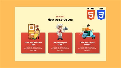 How To Design Responsive Service Section Using Html And Css Youtube