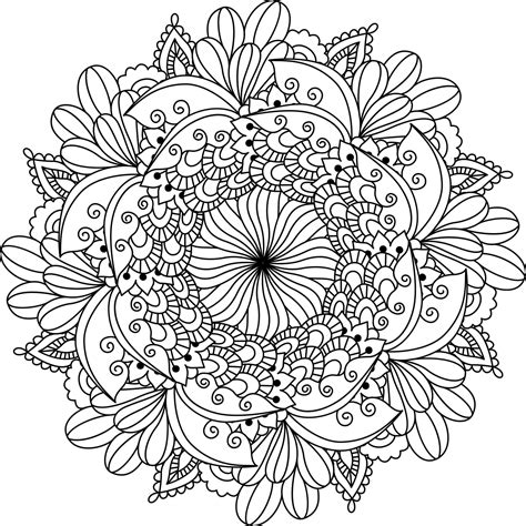 Coloriage Coloriages Mandala Mandala1 10 Doigts