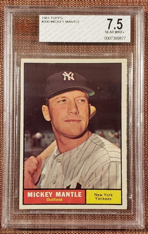 Topps Mickey Mantle New York Yankees Original Baseball Card