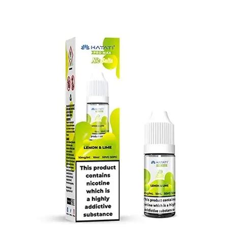 LEMON LIME 10ML NIC SALT HAYATI PRO MAX UK Vape Store E Cig Clouds