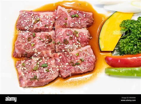 Japanese Yakiniku Wagyu Beef Stock Photo Alamy