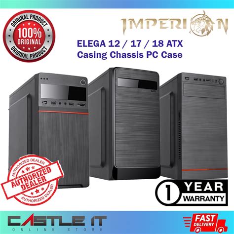 Imperion ELEGA 12 17 18 ATX Casing Chassis PC Case With 500W ATX