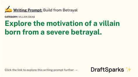 Writing Prompt: Build from Betrayal • DraftSparks